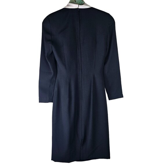 Vintage 80s Morton Myles for the Warrens Cocktail Tuxedo Sheath Style Dress, 4 - Picture 2 of 10